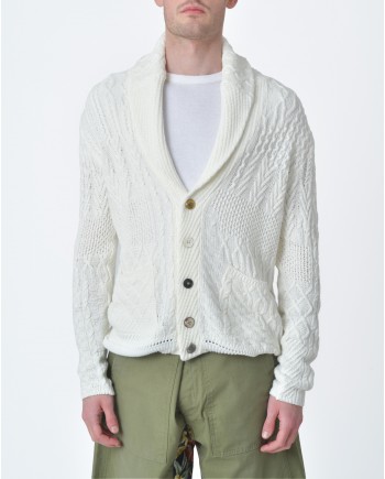 Cardigan maille Blanc  Gabriele Pasini 