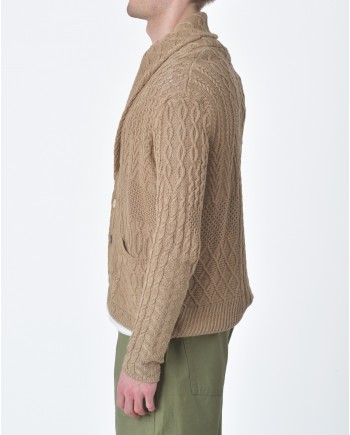 Cardigan maille camel  Gabriele Pasini 