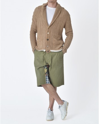 Cardigan maille camel  Gabriele Pasini 