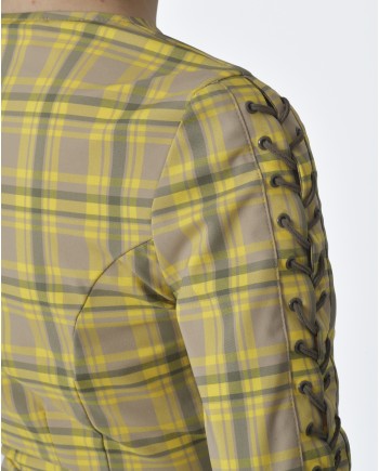 Blouse tartan jaune Elisabetta Franchi 