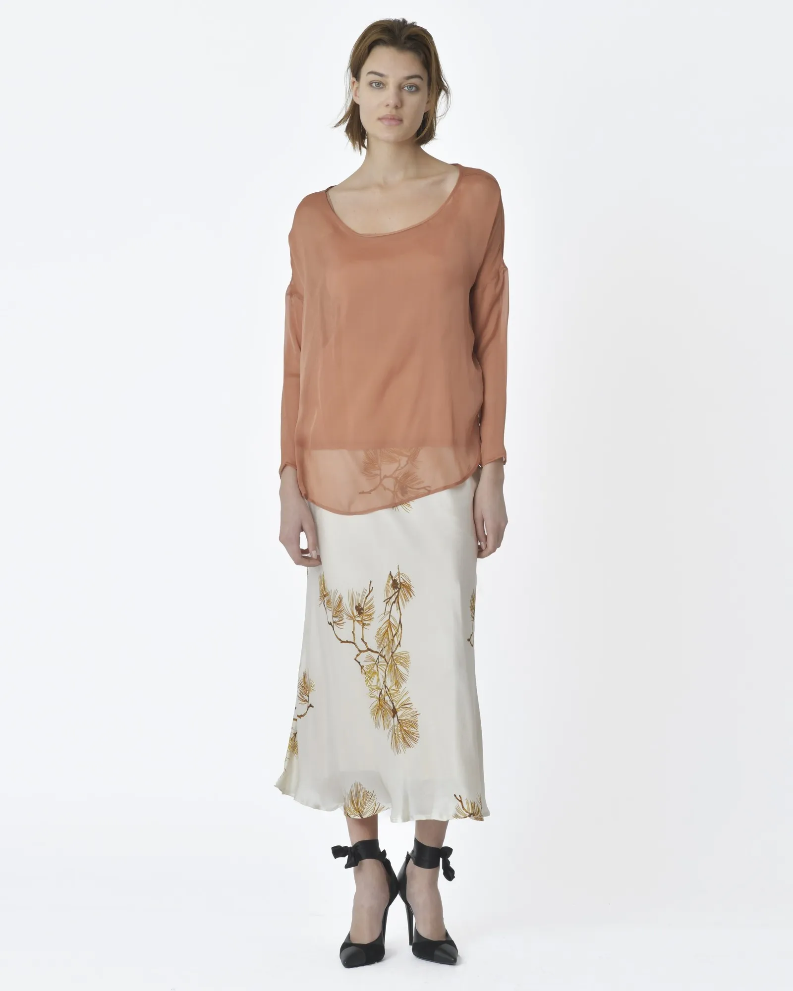 Blouse en soie ocre L'Edition 