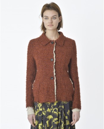 Veste tweed orange Hache 