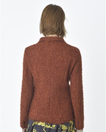 Veste tweed orange Hache 