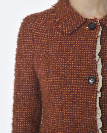 Veste tweed orange Hache 