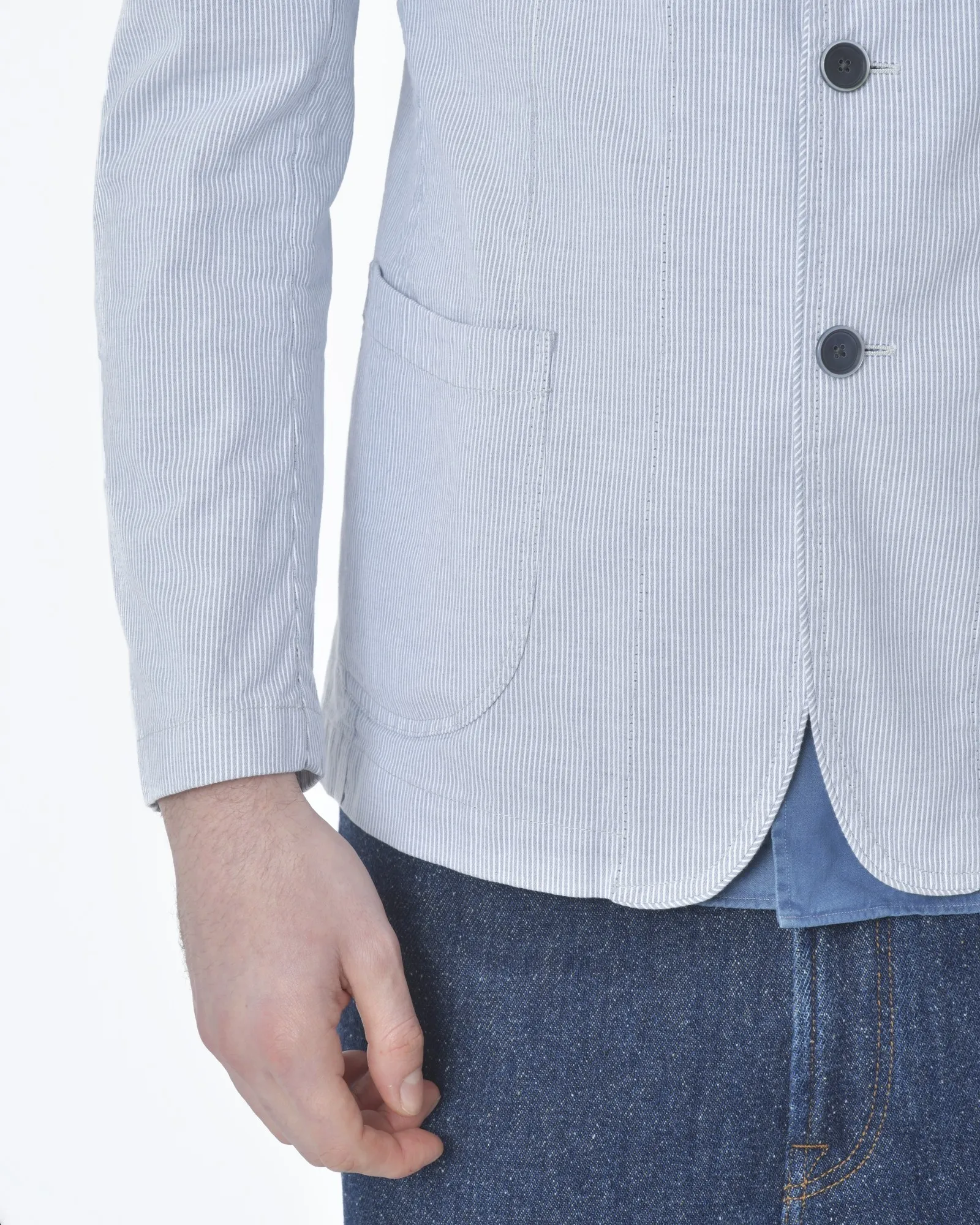 Veste blazer rayé bleue clair  Lardini 