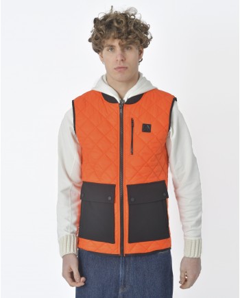 Veste matelassée orange sans manches Moose Knuckles 