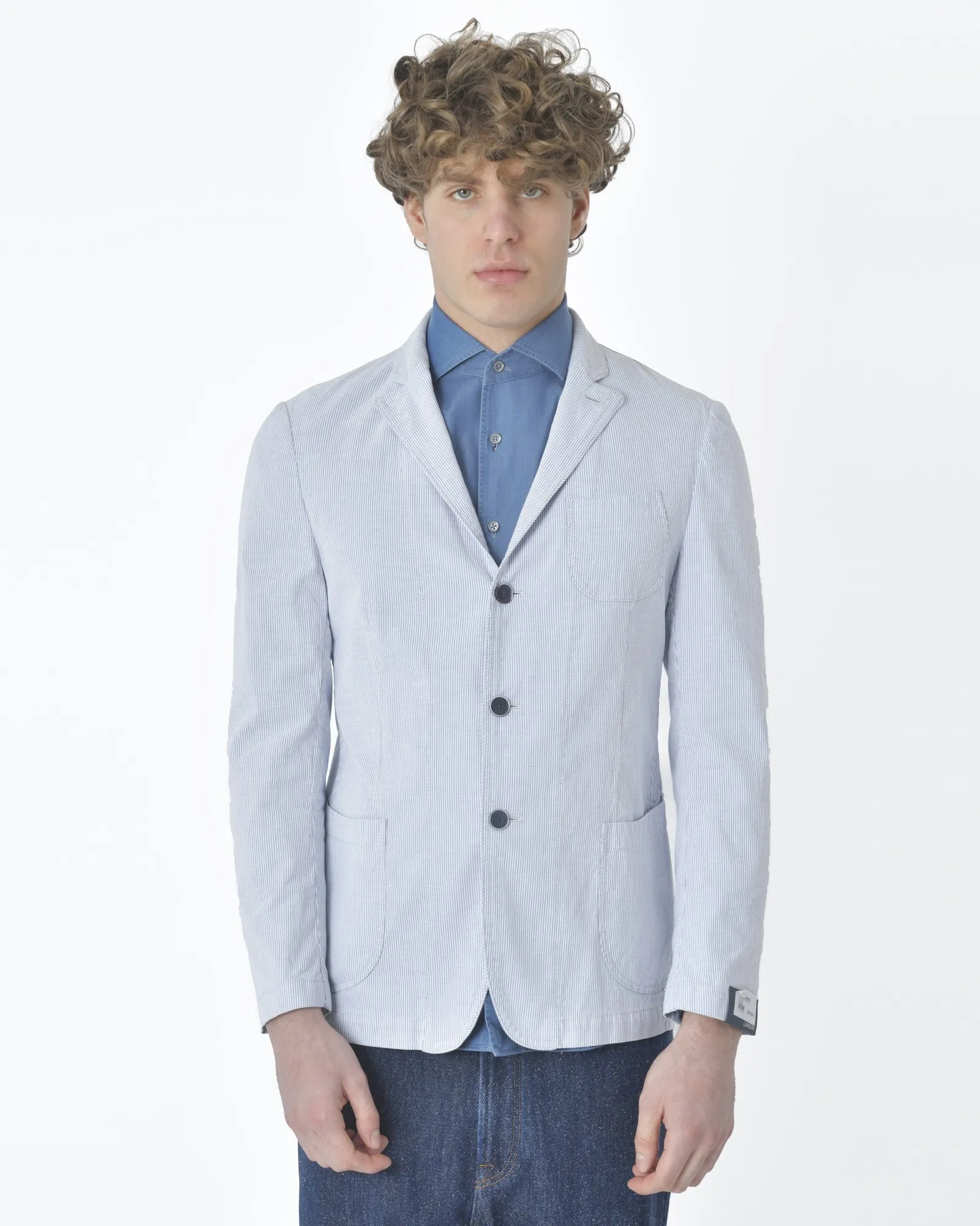 Veste blazer rayé bleue clair  Lardini 