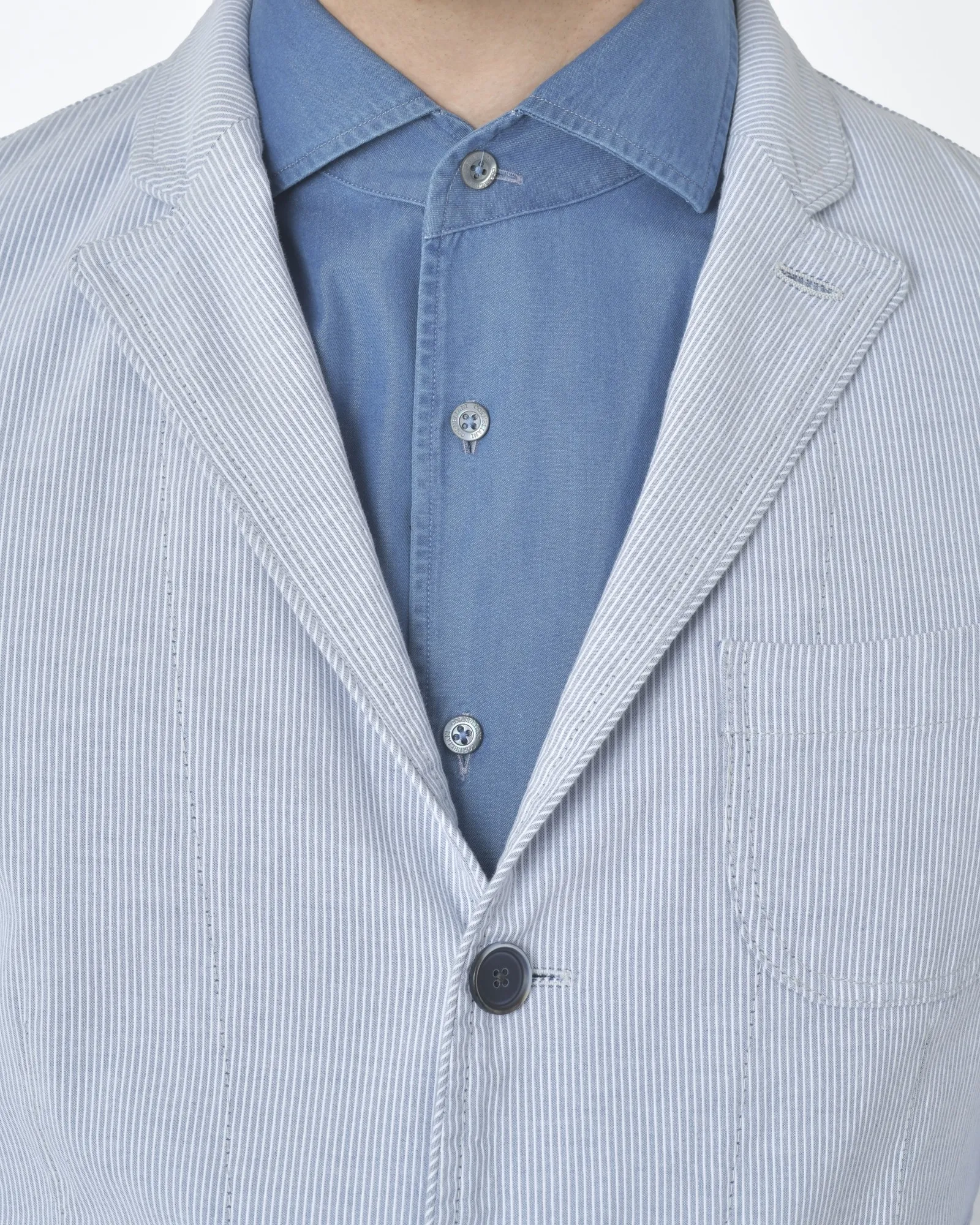 Veste blazer rayé bleue clair  Lardini 