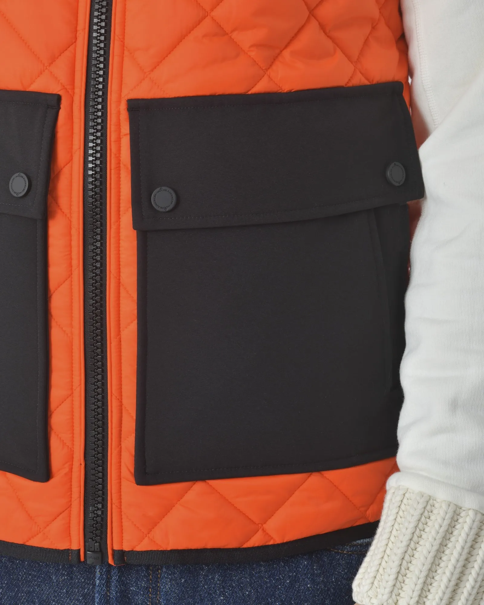 Veste matelassée orange sans manches Moose Knuckles 