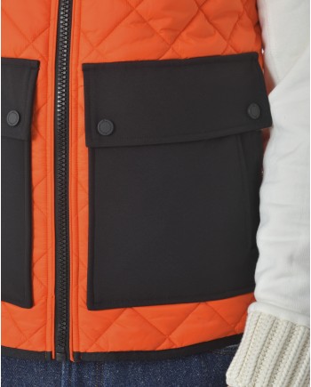 Veste matelassée orange sans manches Moose Knuckles 