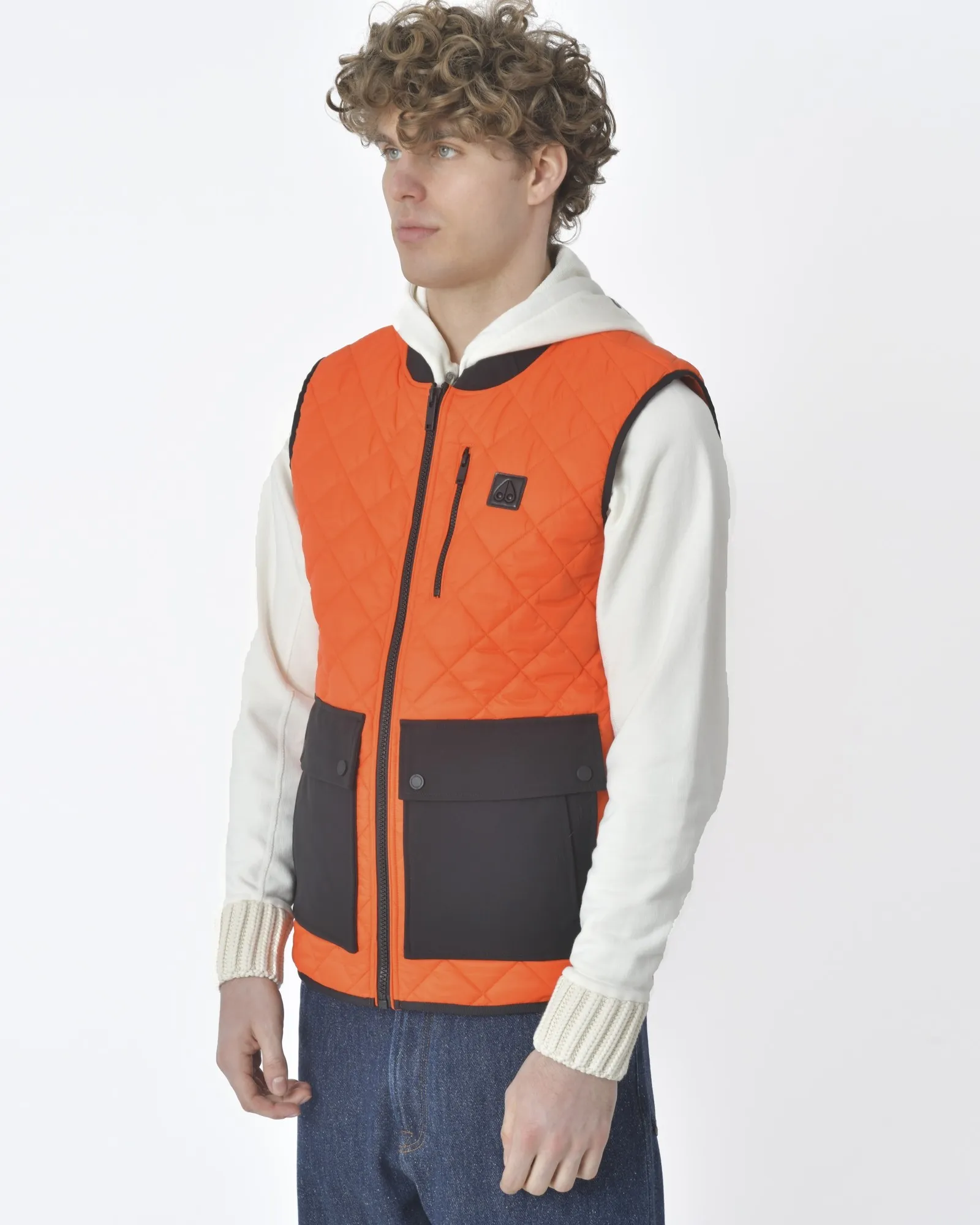 Veste matelassée orange sans manches Moose Knuckles 