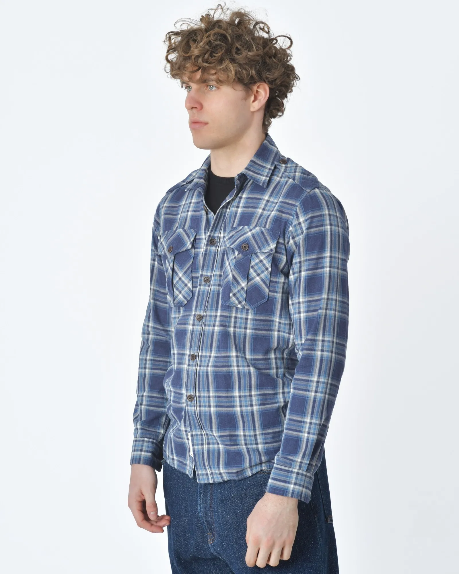 Chemise tartan bleue Zip Code 