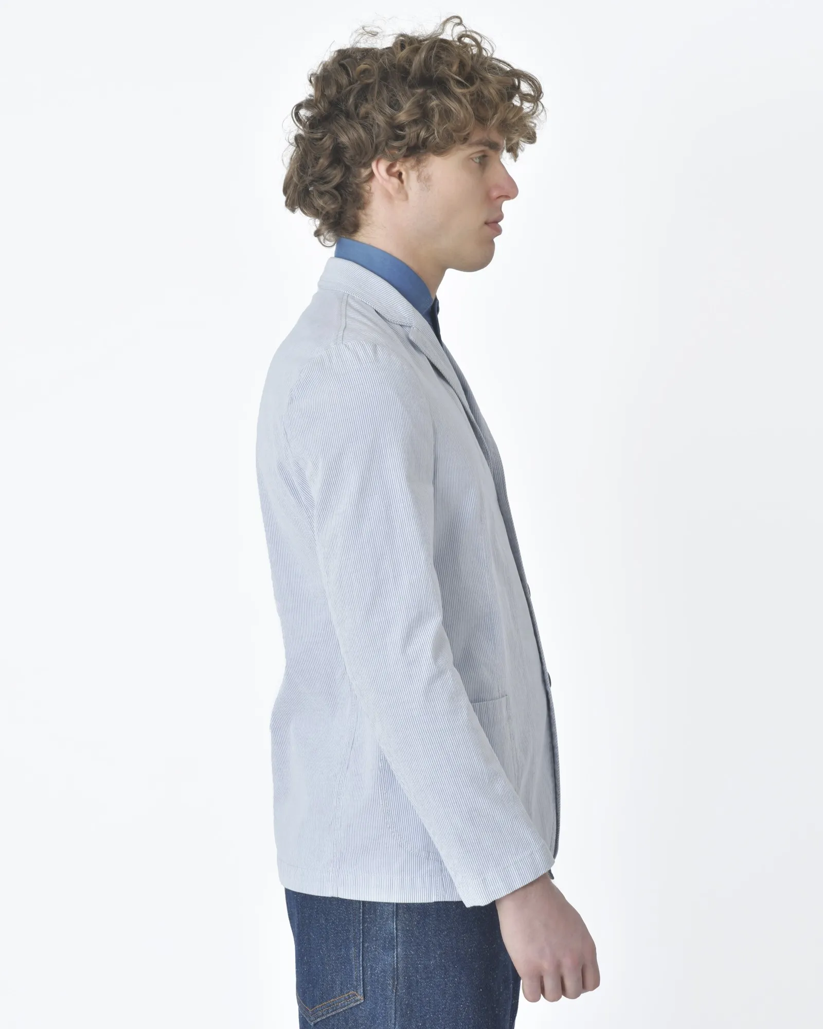 Veste blazer rayé bleue clair  Lardini 