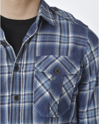 Chemise tartan bleue Zip Code 