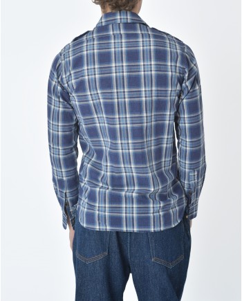 Chemise tartan bleue Zip Code 