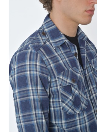 Chemise tartan bleue Zip Code 