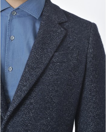 Manteau bleu chiné Oberon 