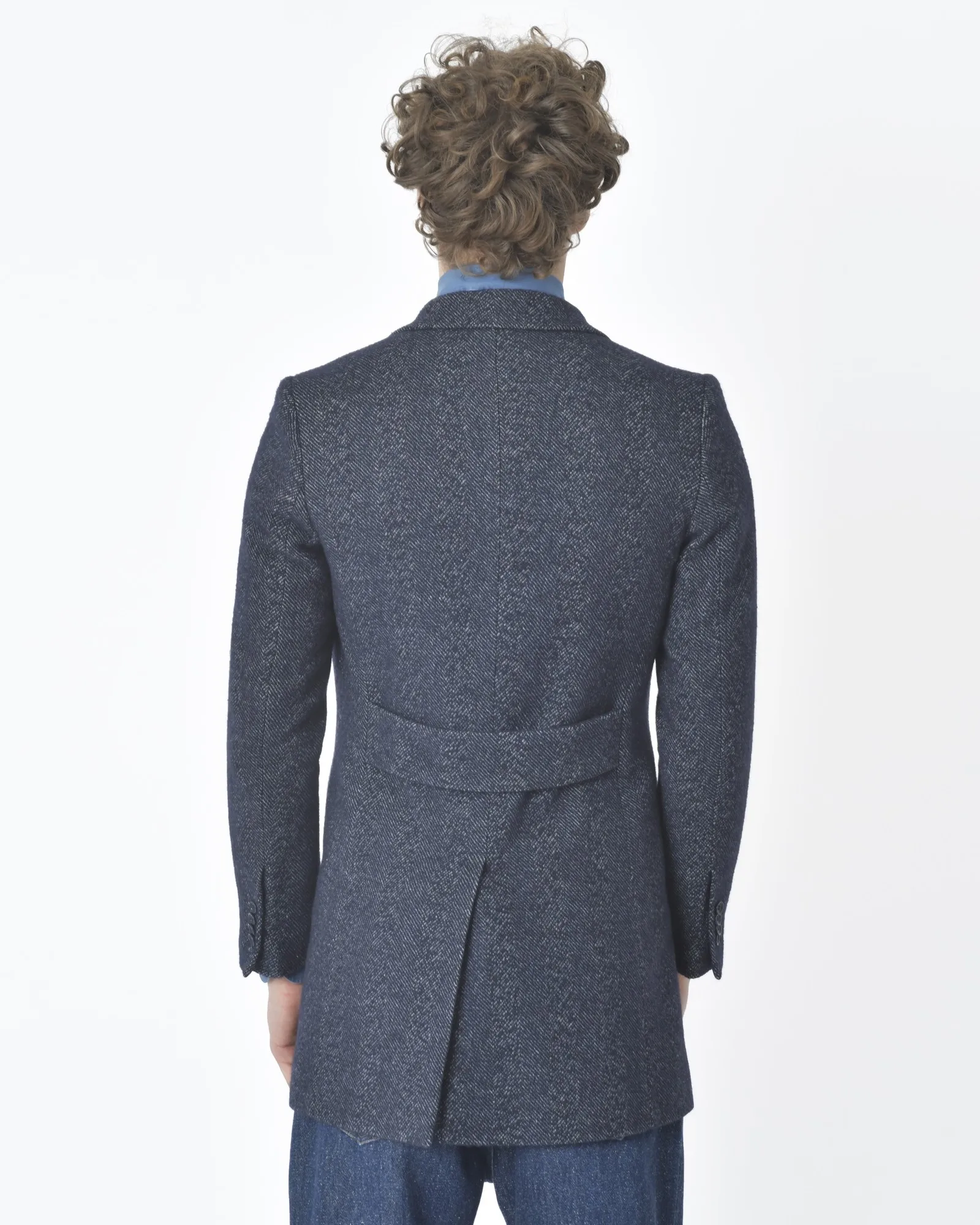 Manteau bleu chiné Oberon 