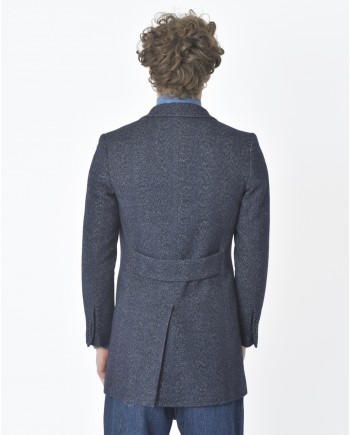 Manteau bleu chiné Oberon 