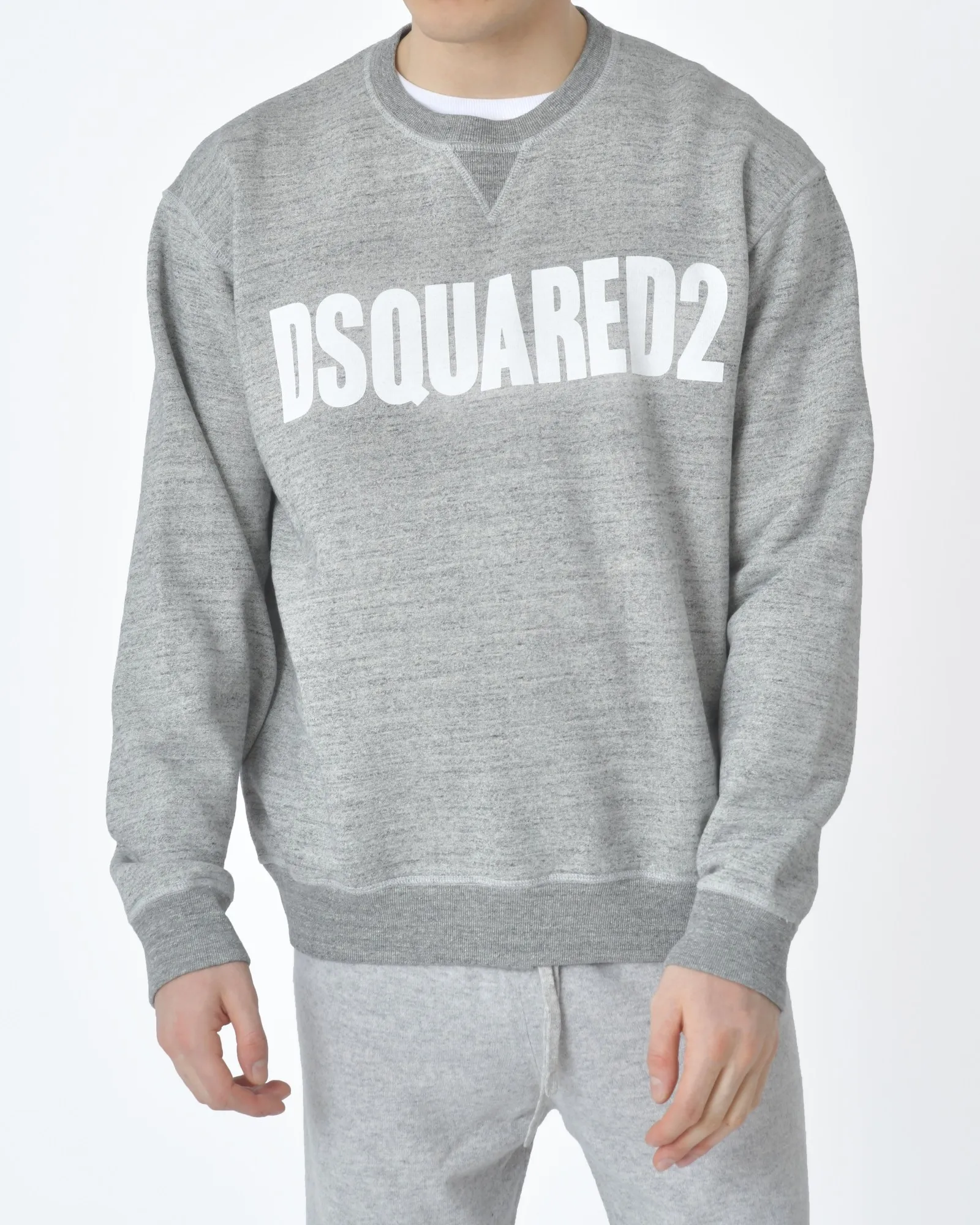 Sweat gris avec logo blanc Dsquared2 