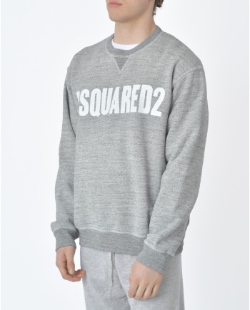 Sweat gris avec logo blanc Dsquared2 