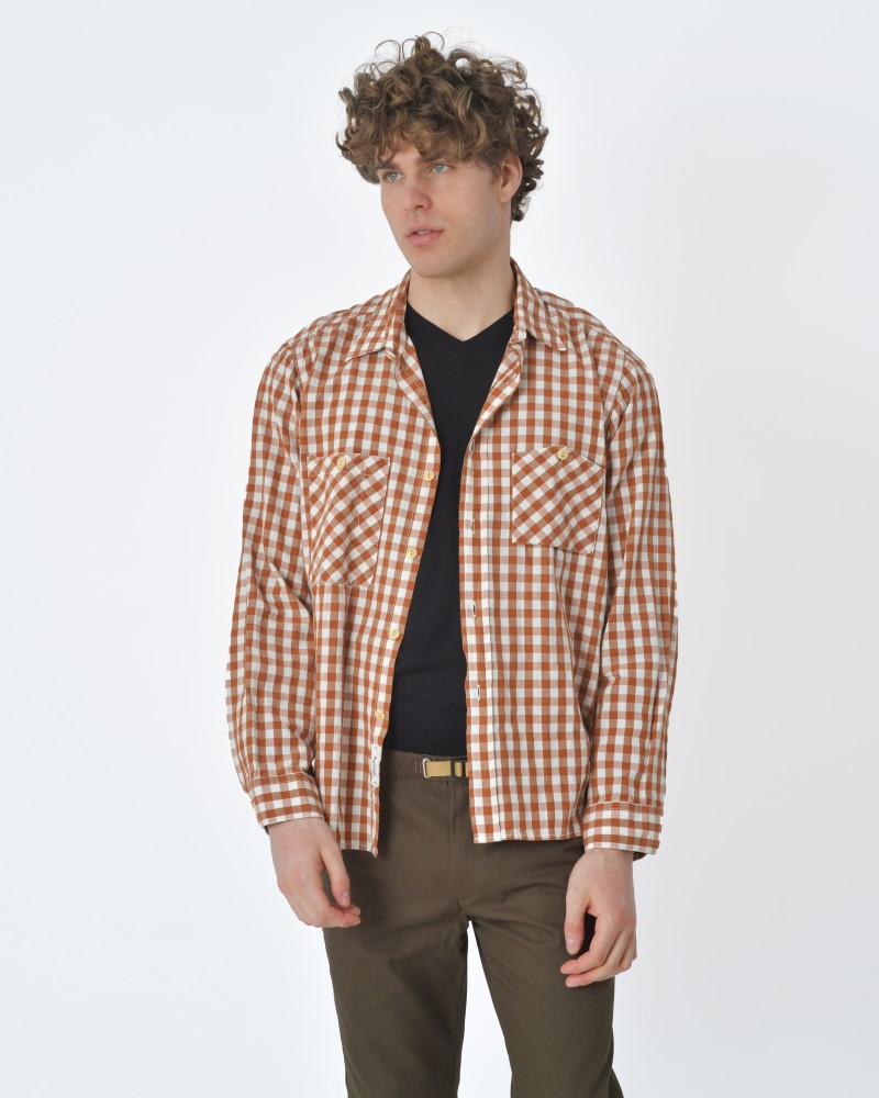 Chemise carreaux marron Zip Code 