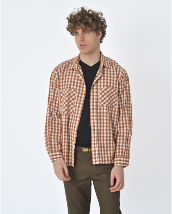 Chemise carreaux marron Zip Code 