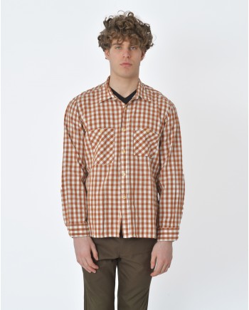 Chemise carreaux marron Zip Code 