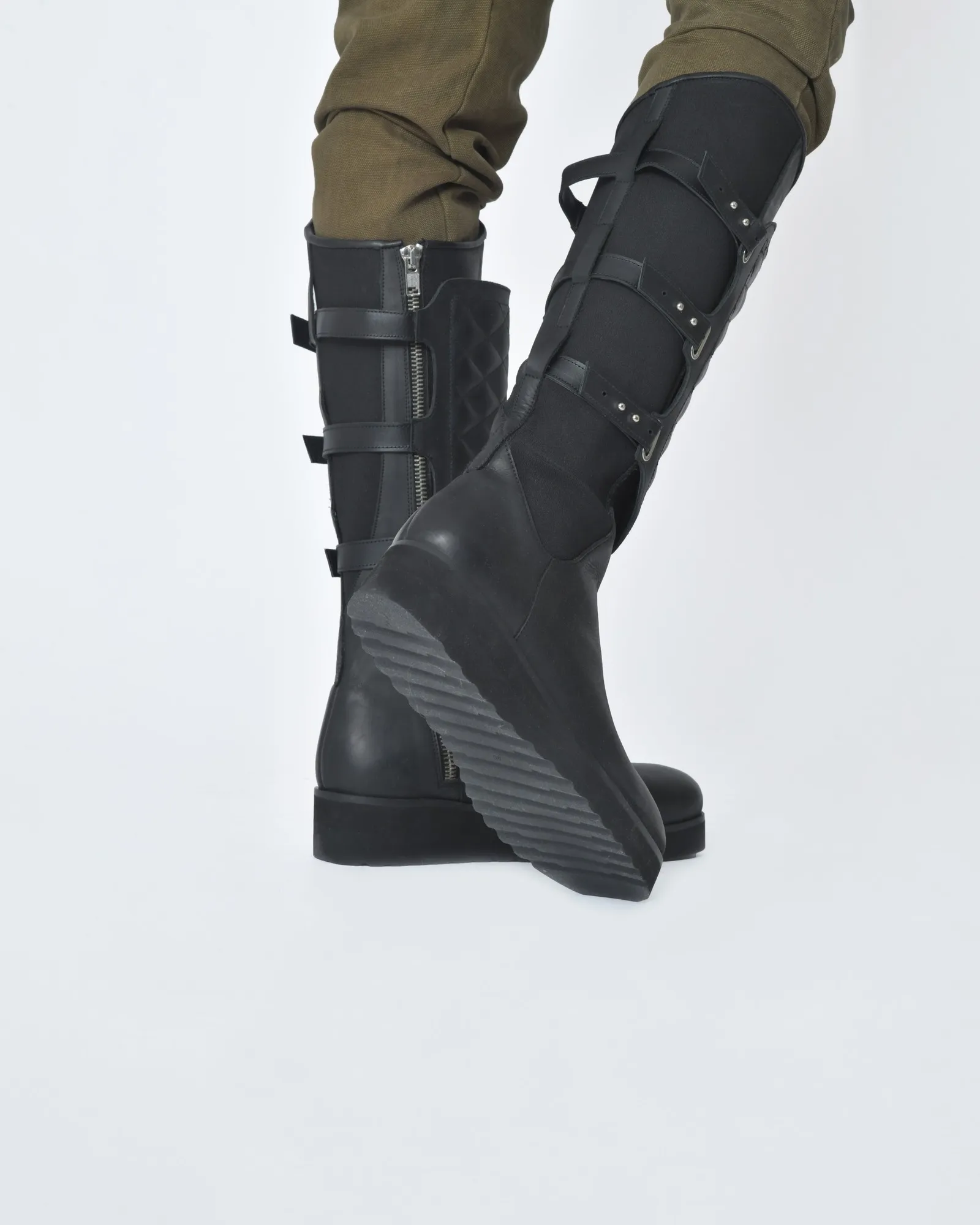 Bottes genoux en cuir Nostra Santissima 