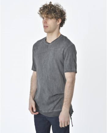 T-shirt gris asymétrique Lost & Found 