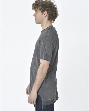 T-shirt gris asymétrique Lost & Found 