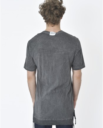 T-shirt gris asymétrique Lost & Found 