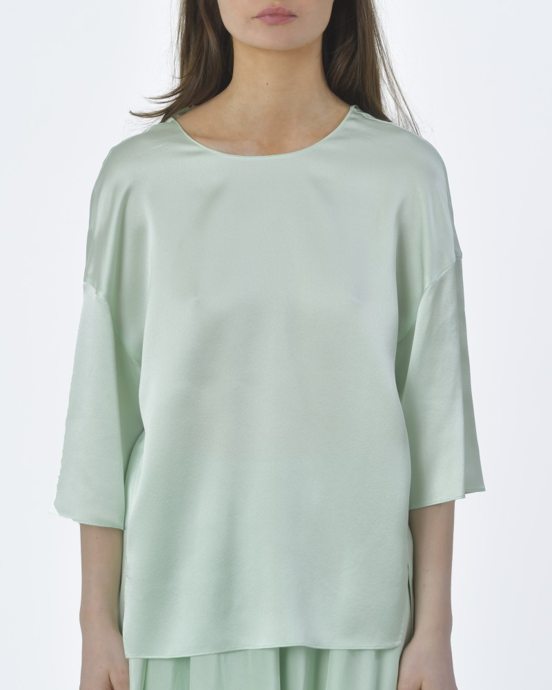 Blouse en soie verte Vince 