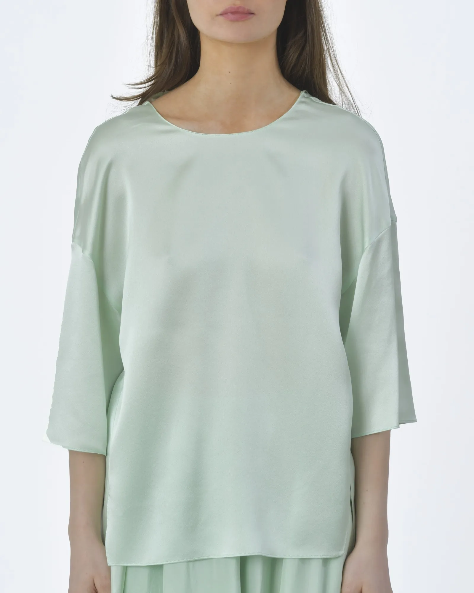 Blouse en soie verte Vince 