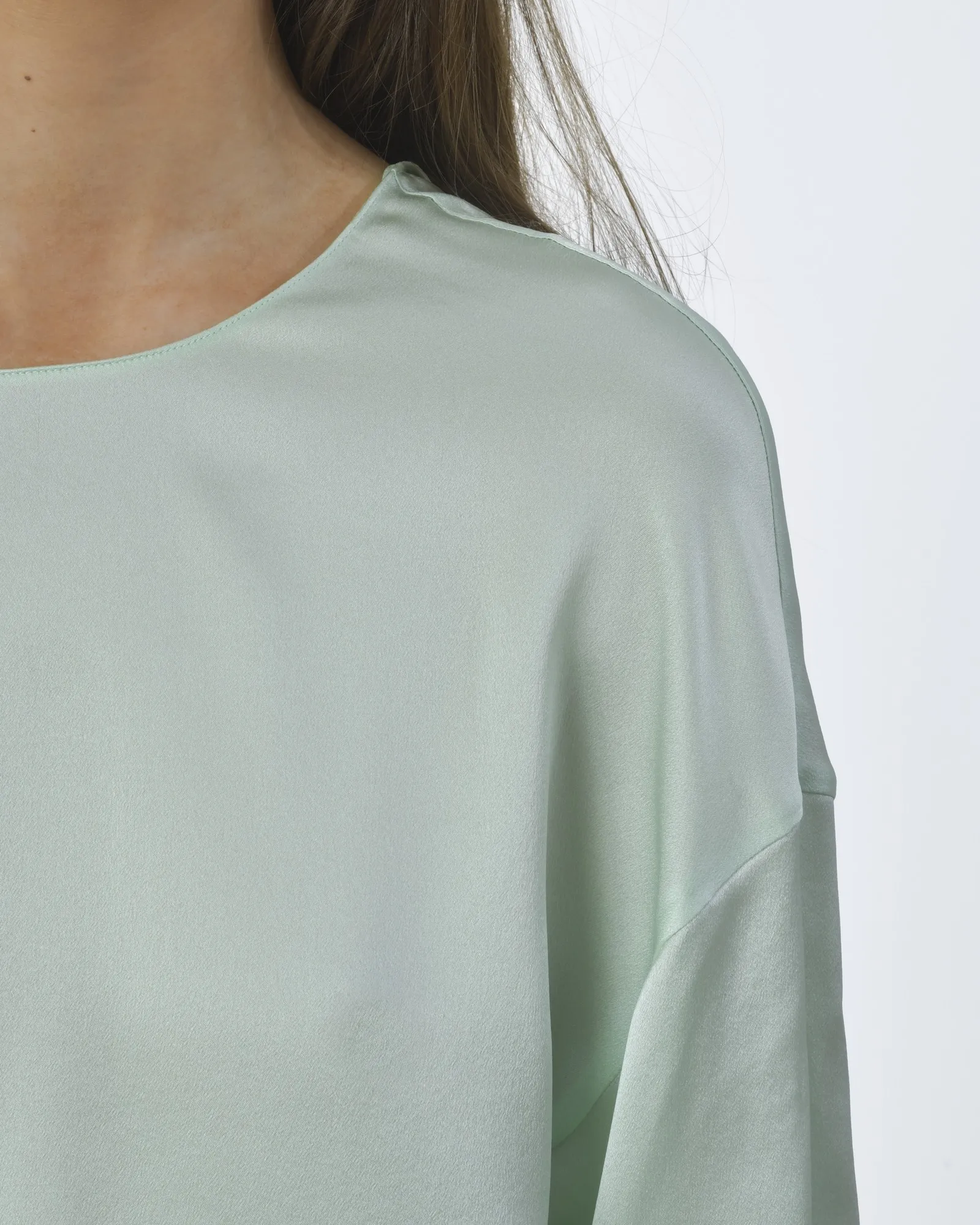 Blouse en soie verte Vince 