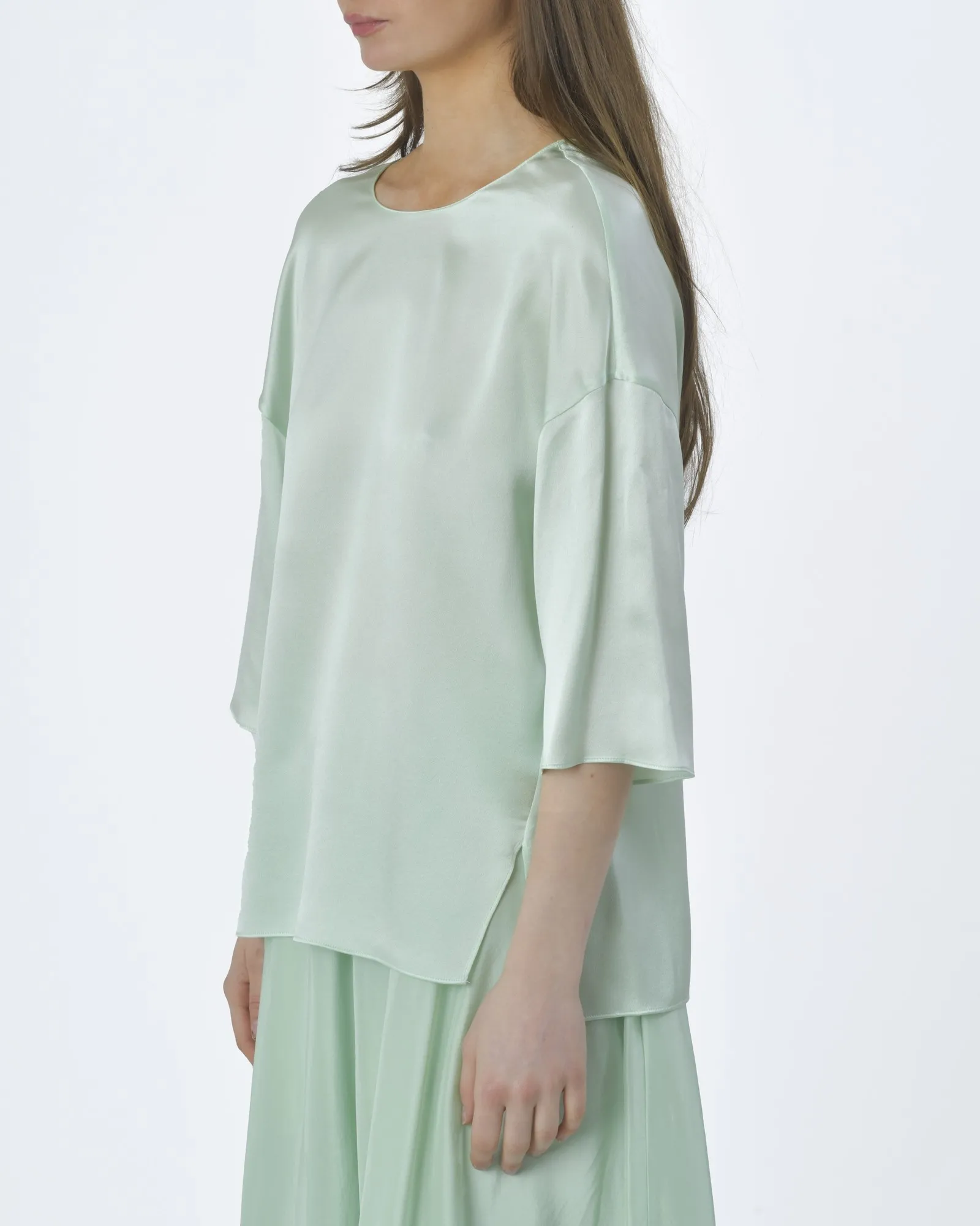 Blouse en soie verte Vince 