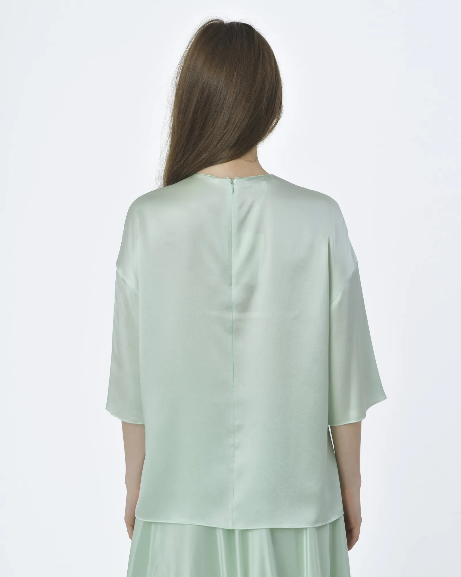 Blouse en soie verte Vince 