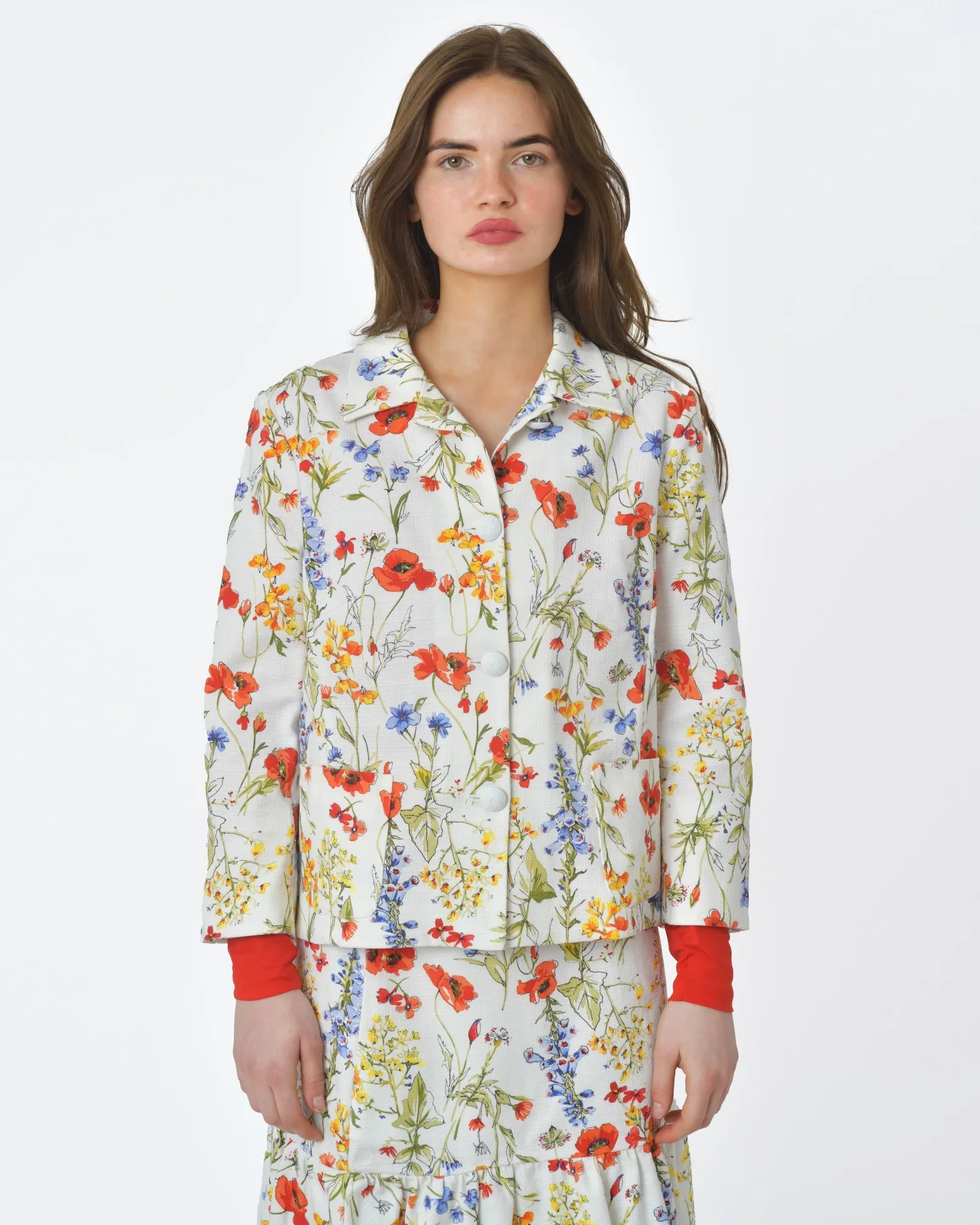 Veste motif fleur Sara Roka 