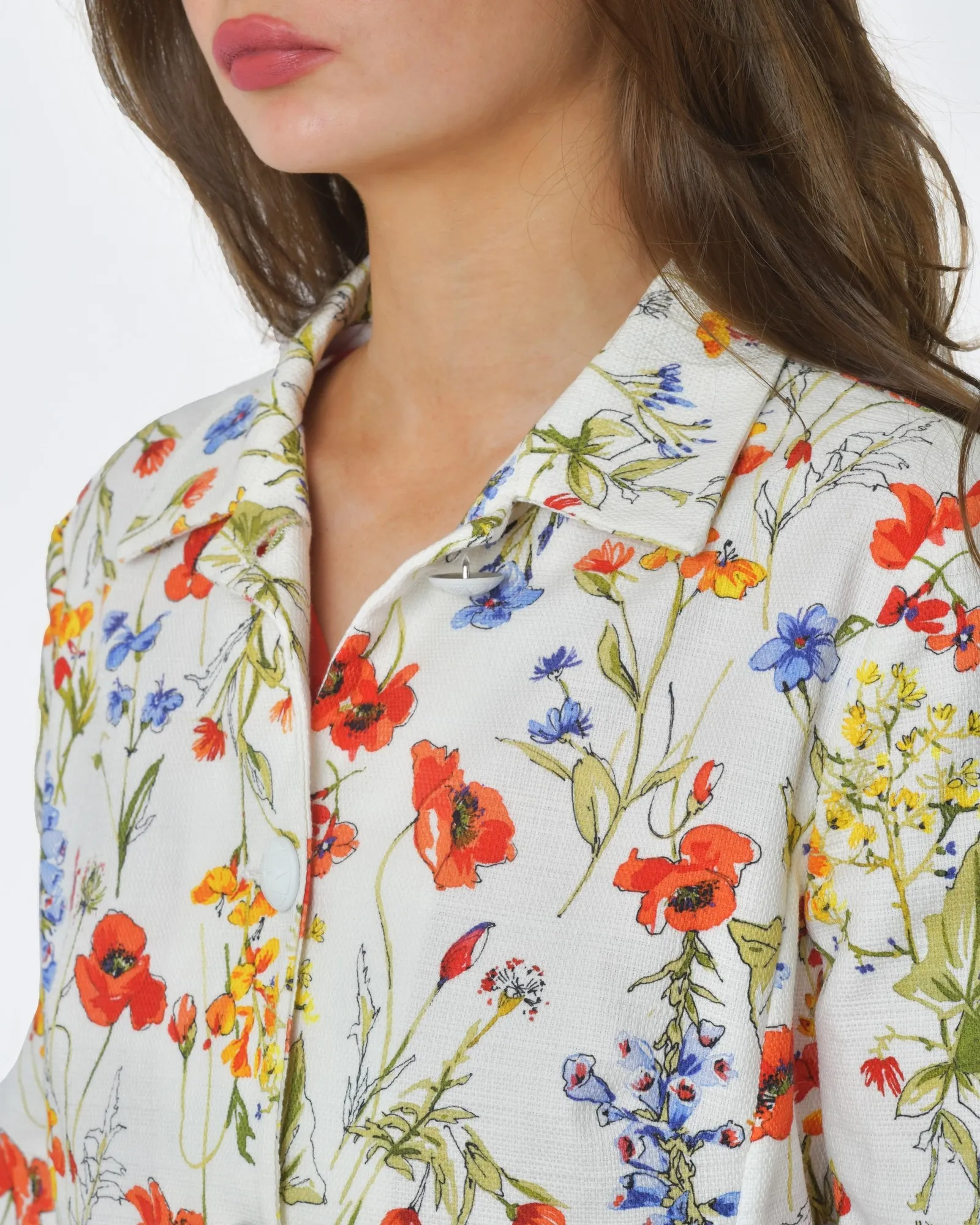 Veste motif fleur Sara Roka 