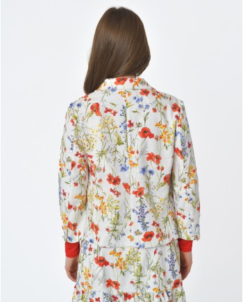 Veste motif fleur Sara Roka 