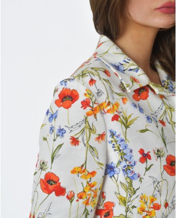 Veste motif fleur Sara Roka 