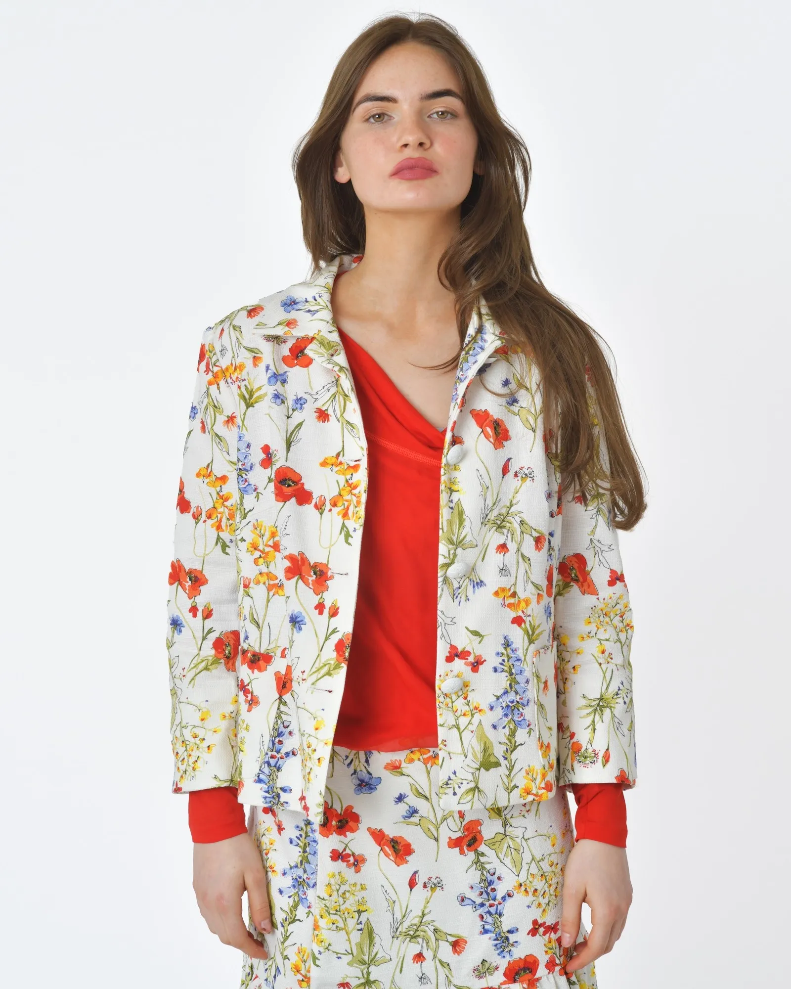 Veste motif fleur Sara Roka 