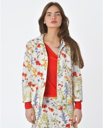 Veste motif fleur Sara Roka 