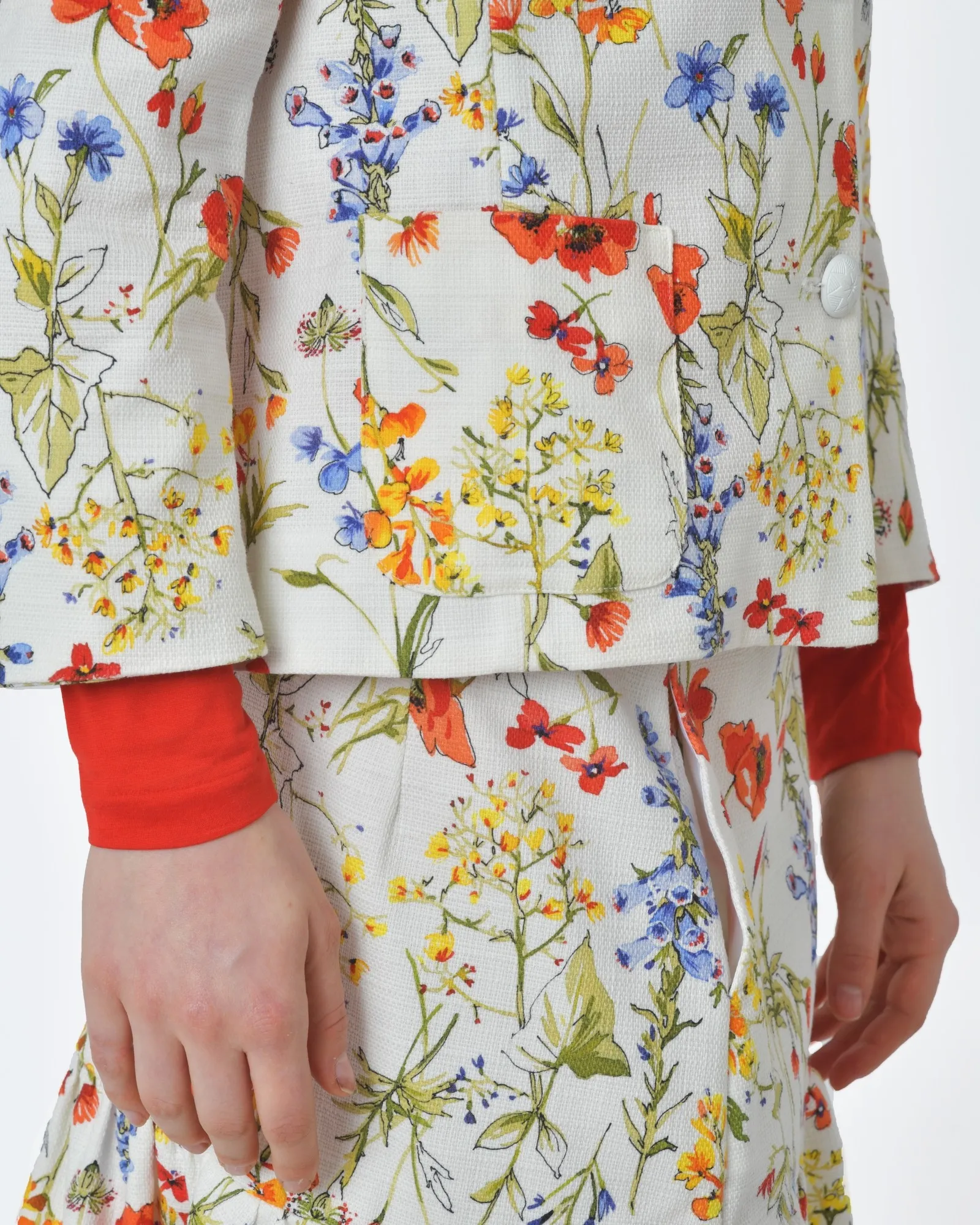 Veste motif fleur Sara Roka 