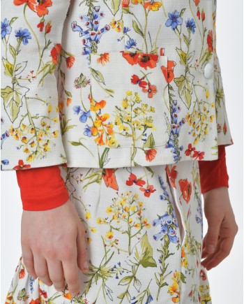 Veste motif fleur Sara Roka 