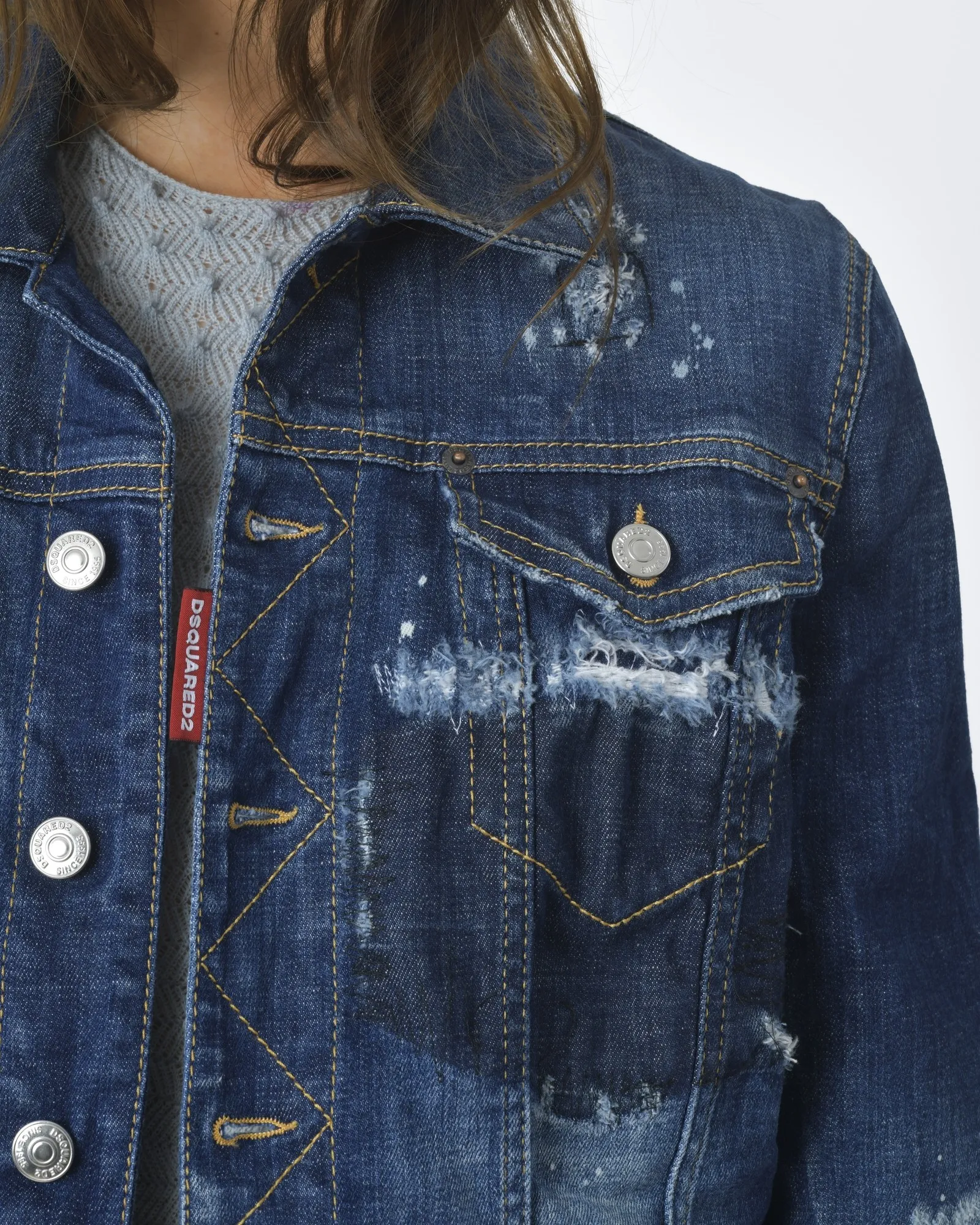 Veste jean/denim bleu Dsquared2 