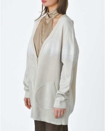 Cardigan blanc crème Tricot Chic 