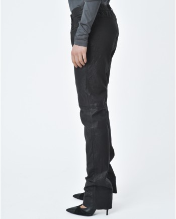 Pantalon cuir noir Gimo'S 