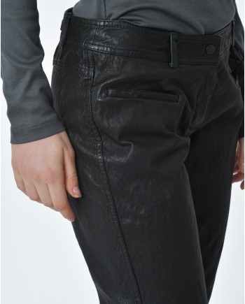 Pantalon cuir noir Gimo'S 