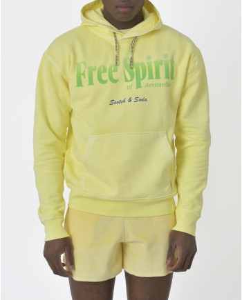 Sweat à capuche jaune Scotch & Soda 